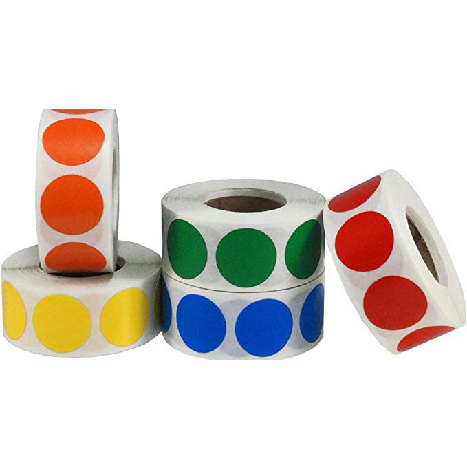 500 Pcs/Roll Chroma Label Color Code Point Label Sticker
